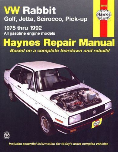 Vw rabbit, cabriolet, golf, scirocco, jetta, pickup repair manual 1975-1992