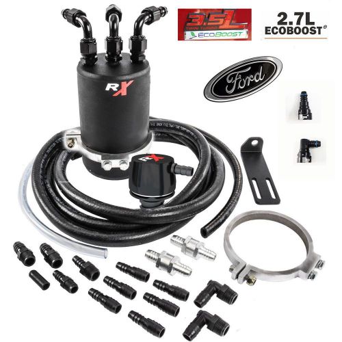 Rx dual valve oil catch can kit for 2015, 2016 ford f-150 ecoboost 2.7, 3.5