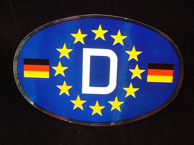 D germany europe europa sticker decal bumper/window car oval country flag code !