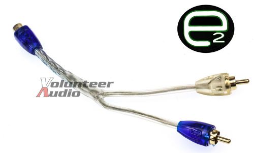Scosche e2 ercafy 1 female - 2 male 8&#034; rca y twisted cable oxygen free copper