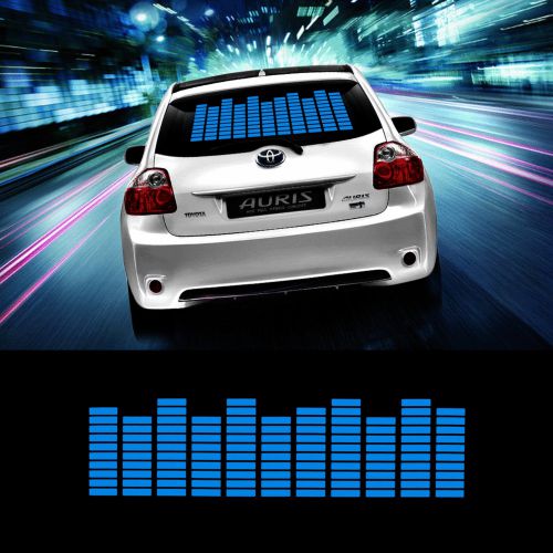 Zone tech sound music beat activated car stickers equalizer glow led light blue