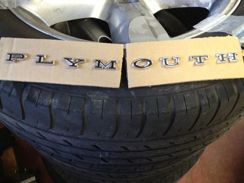 Plymouth hood letters