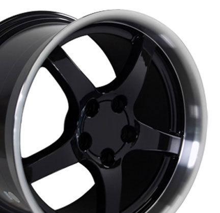 17" 18" 9.5/10.5 black c5 deep dish wheels rims fit camaro corvette