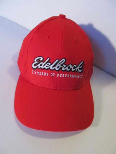 Edelbrock hat ball capw/adjustable velcro backstrap 75 years of performance nice