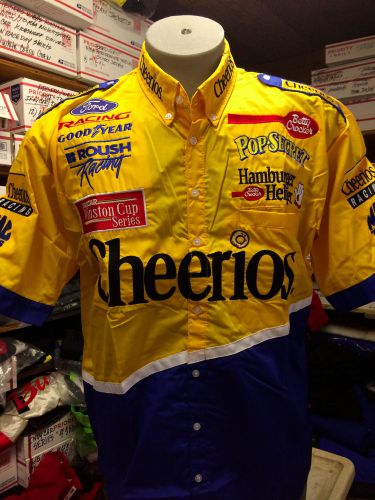 Nascar roush racing cheerios custom embroidered crew shirt