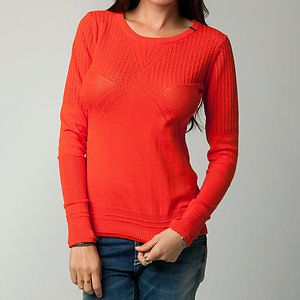 Fox racing viper womens sweater orange flame lg