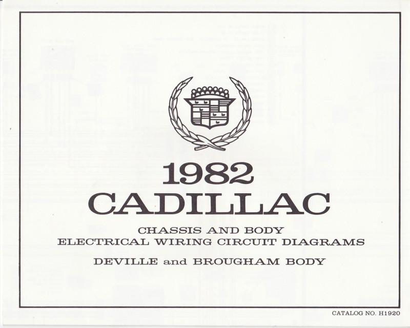 New old stock 1982 cadillac deville & brougham body wiring circuit diagrams