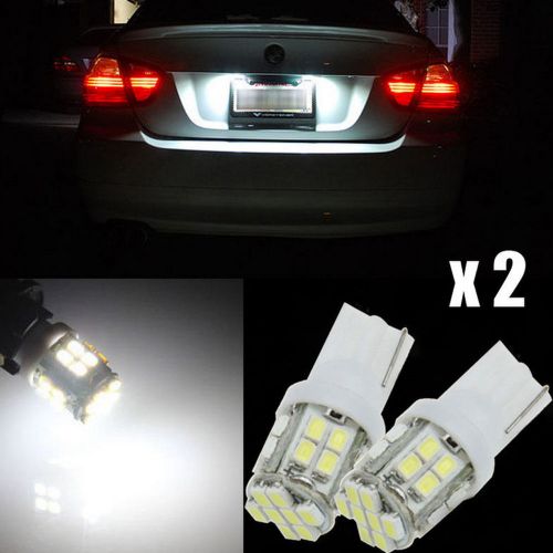2pcs xenon white 24-smd t10 168 194 2825 led bulbs for car license plate light