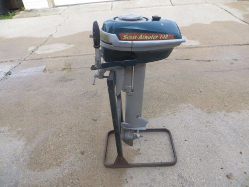 Vintage 1948 scott-atwater 1-12 3.6 hp outboard motor # 480 man cave cabin