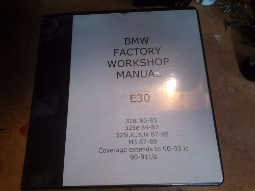 E30 factory manual m3 318 325 325ix 325is 318is ic bmw  excellent condition