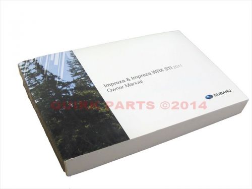 2011 subaru impreza wrx &amp; sti owner&#039;s instruction manual guide genuine oem new