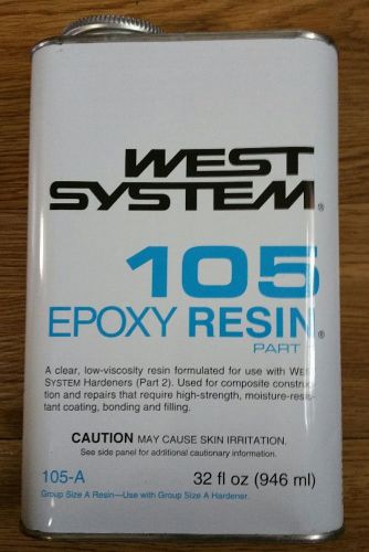 New genuine west system 105-a marine epoxy resin part 1 (hardener guide on back)