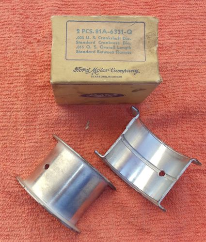 1938 1940 1948 ford - nos engine rear main bearing pair  81a-6331-q   new in box