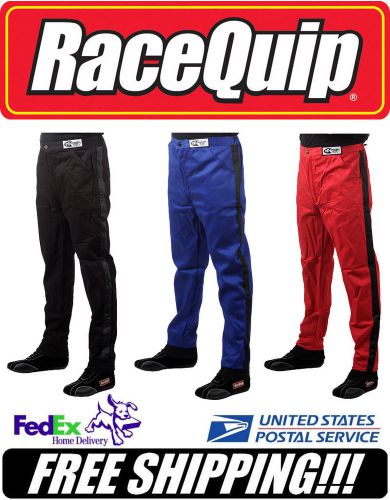 Racequip black medium-tall sfi 3.2a/1 1-layer racing race driving pants #112004