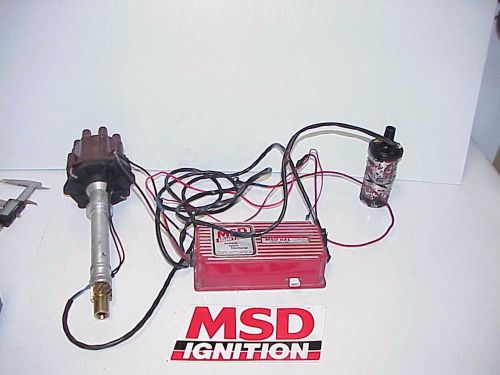 Msd bb &amp; sb chevy distributor &amp; 6al ignition box &amp; hvc coil system nhra ihra