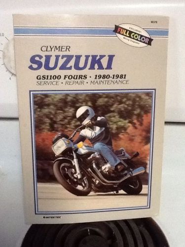 1980-1981 clymer suzuki motorcycle gs &amp; gsx1100 fours service manual m378  (474)