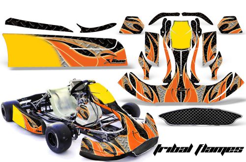 Amr racing graphics crg na2 kart wrap new age sticker decal kit tribal flames o