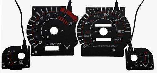 120mph indiglow gauge face black reverse inverter kit for 95-96 nissan integra
