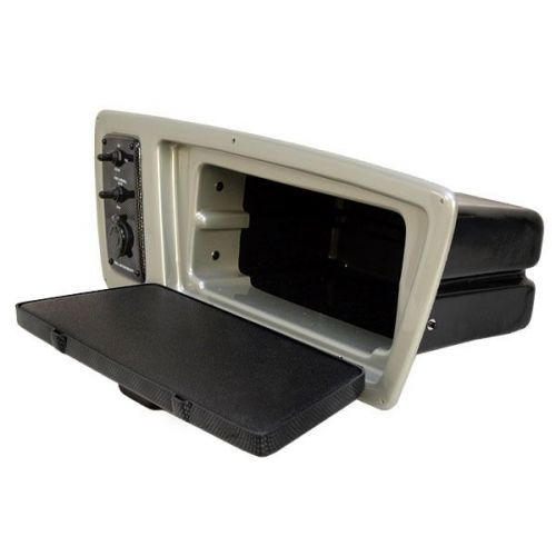 Tracker 166551 silver black 20 1/4 x 7 3/4 boat switch glove compartment box
