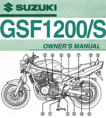 2002 suzuki gsf1200/s bandit motorcycle owners manual-gsf1200 s-suzuki-gsf1200 s