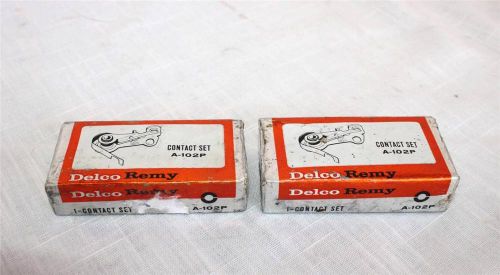 2 unopened boxes delco remy a-102p ignition point sets nos foil pack points new