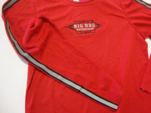 Big dog motorcycles  ladies  medium reflective stripe 3m long sleeve shirt