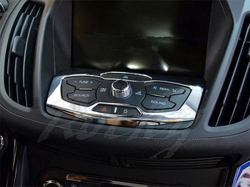 New chrome central control cover trim molding fit for ford kuga escape 2013+
