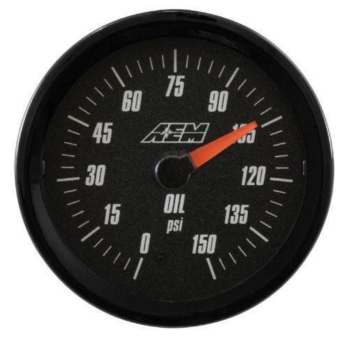 Aem electronics 30-5135 fuel/oil pressure gauge 0 to 150 psi with analog face