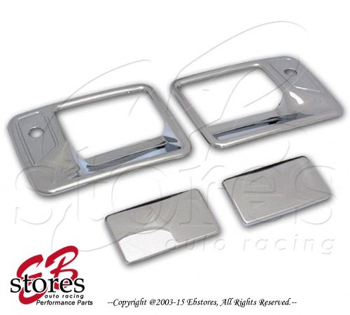 Chrome door handle cover ford f-250-f-550 super duty 97-03 (2 door w/ 2 keyhole)
