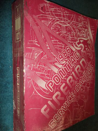 1986 pontiac firebird shop manual / original book trans am &amp; more!