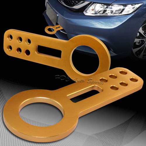 Jdm gold front anodized billet aluminum racing towing hook tow kit universal 3