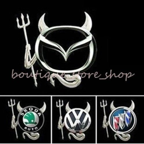 Metal decorate little devil 3d stereoscopic rear soft tail car stickers decals