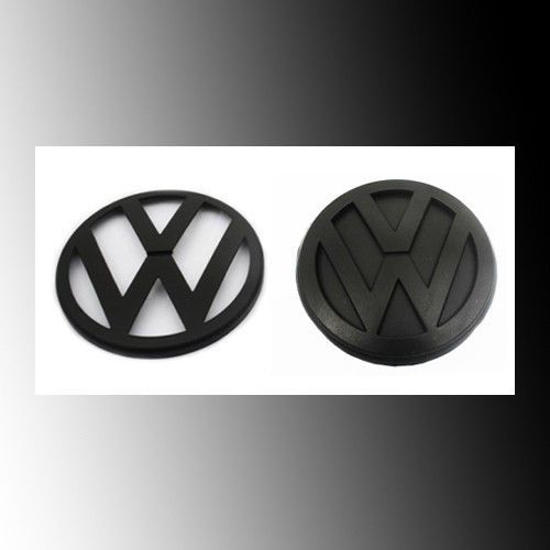 Front &amp; rear matt black emblem badge combo for vw mk4 golf 1.8t gti 2.0 r32