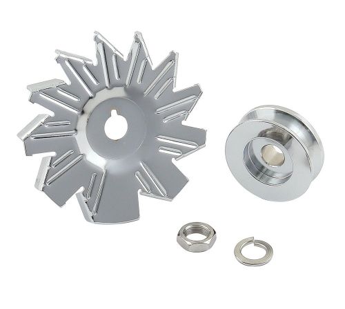 Mr. gasket 6808 chrome plated alternator fan and pulley kit