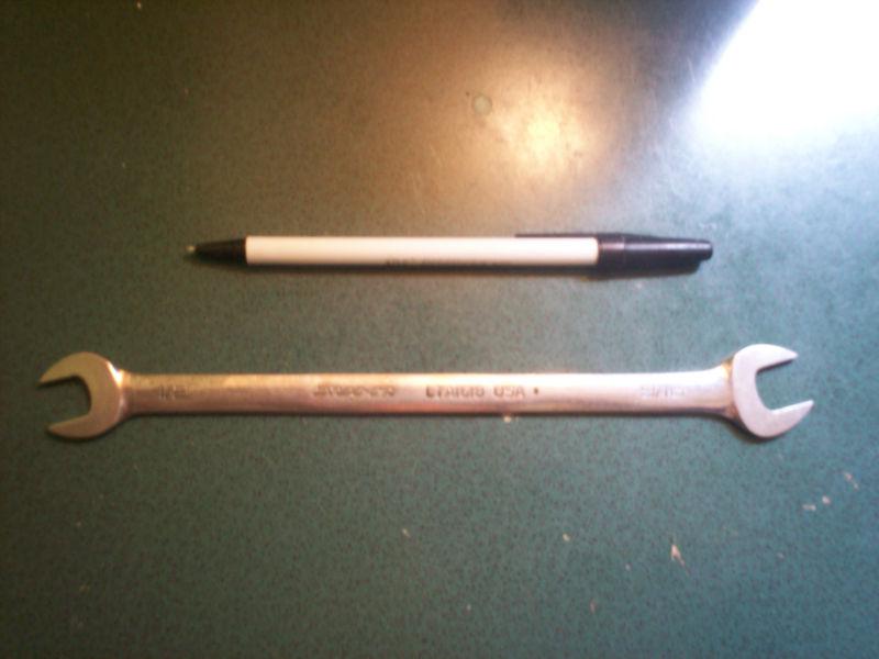 Snap on 9/16" x 1/2" thin slimline low torque open end wrench lta1618 