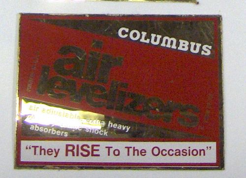 * columbus shocks original sticker decal nascar racing rat rod tool box hard hat