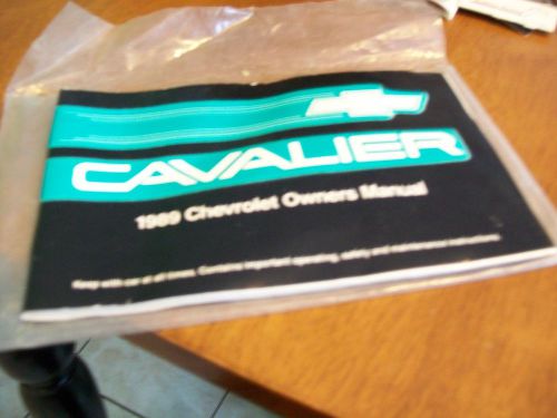 1989 chevrolet cavalier owners manual