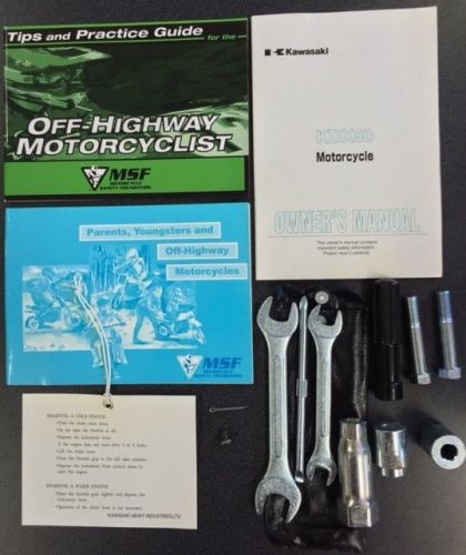 Kawasaki kdx50 kdx 50 2004 off road owner&#039;s owner manual guide book tool kit set