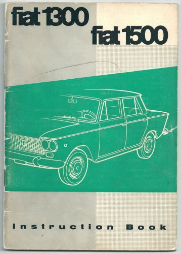 1961 fiat 1300 1500 1500 sedan original instruction book