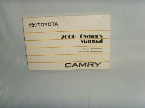 2000 toyota camry owners manual only