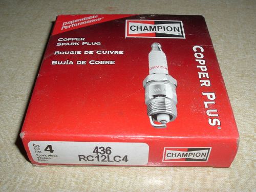 (2) boxes of (4) champion spark plugs new  436 rc12lc4  copper plus nos