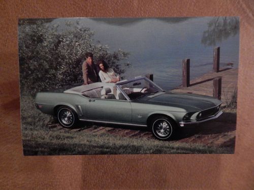 Nos mustang original ford issue unused photo postcard 1969 convertible 69