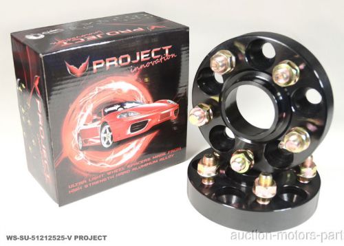 Black 25mm hubcentric wheel spacers adapter subaru forester year 2012 brand new