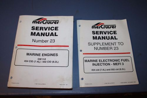 Mercury mercruiser service manual #23 gm v-8 454 502 cid 90-861326 + supplement