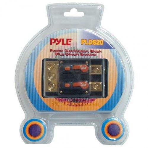New pyle plds20 dual 40 amp in-line circuit breaker/ power distribution block