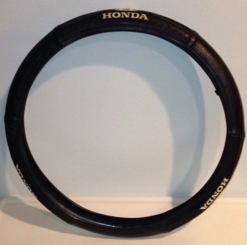 Officially licensed honda sport series black rubber grip steering wheel cover