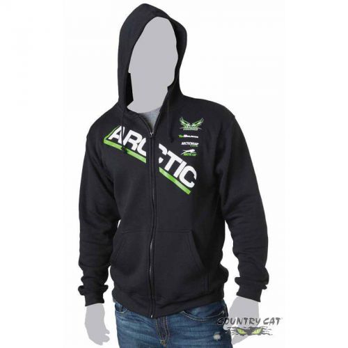 Arctic cat men&#039;s team arctic race full zip hoodie sweatshirt - black - 5253-06_