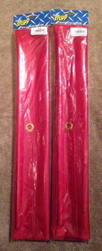 2 new truck stuff 18&#034; x18&#034; red nylon warning flags with grommets trailer/truck