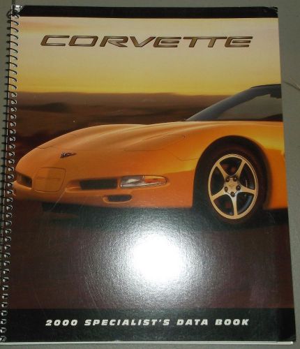 2000 chevrolet corvette specialist data book dealer album