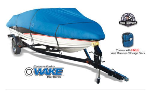 Wake monsoon series boat cover, fits 17&#039;-19&#039;l, caribbean blue, wm1719b, model d